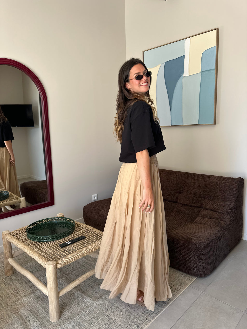 JUPE GLORY CAMEL