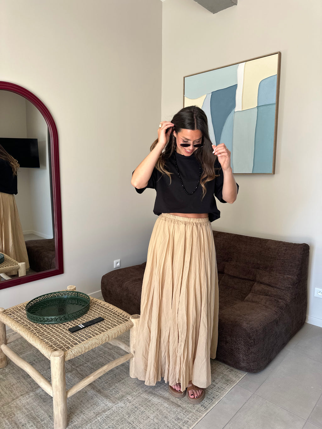 JUPE GLORY CAMEL