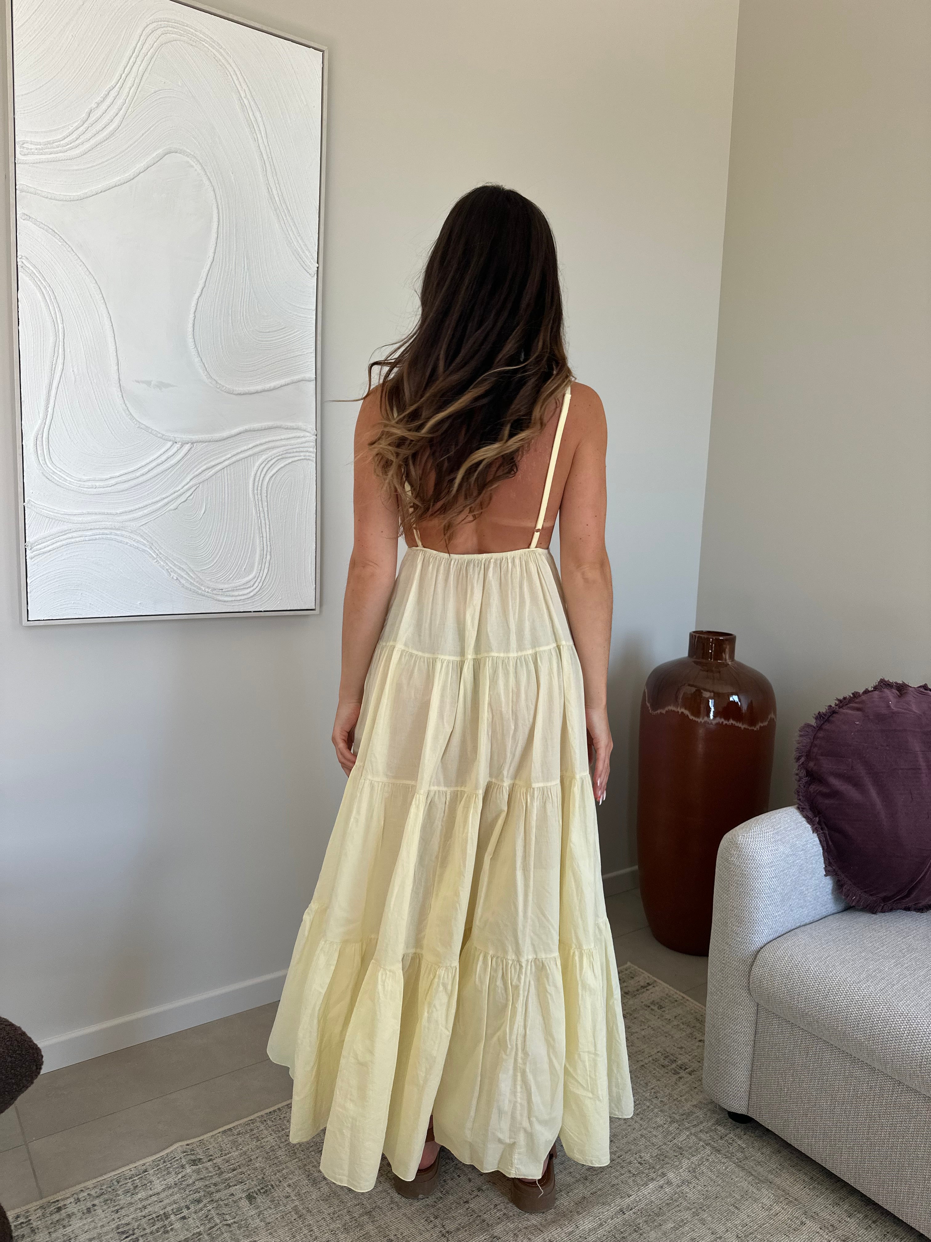 ROBE GALA JAUNE