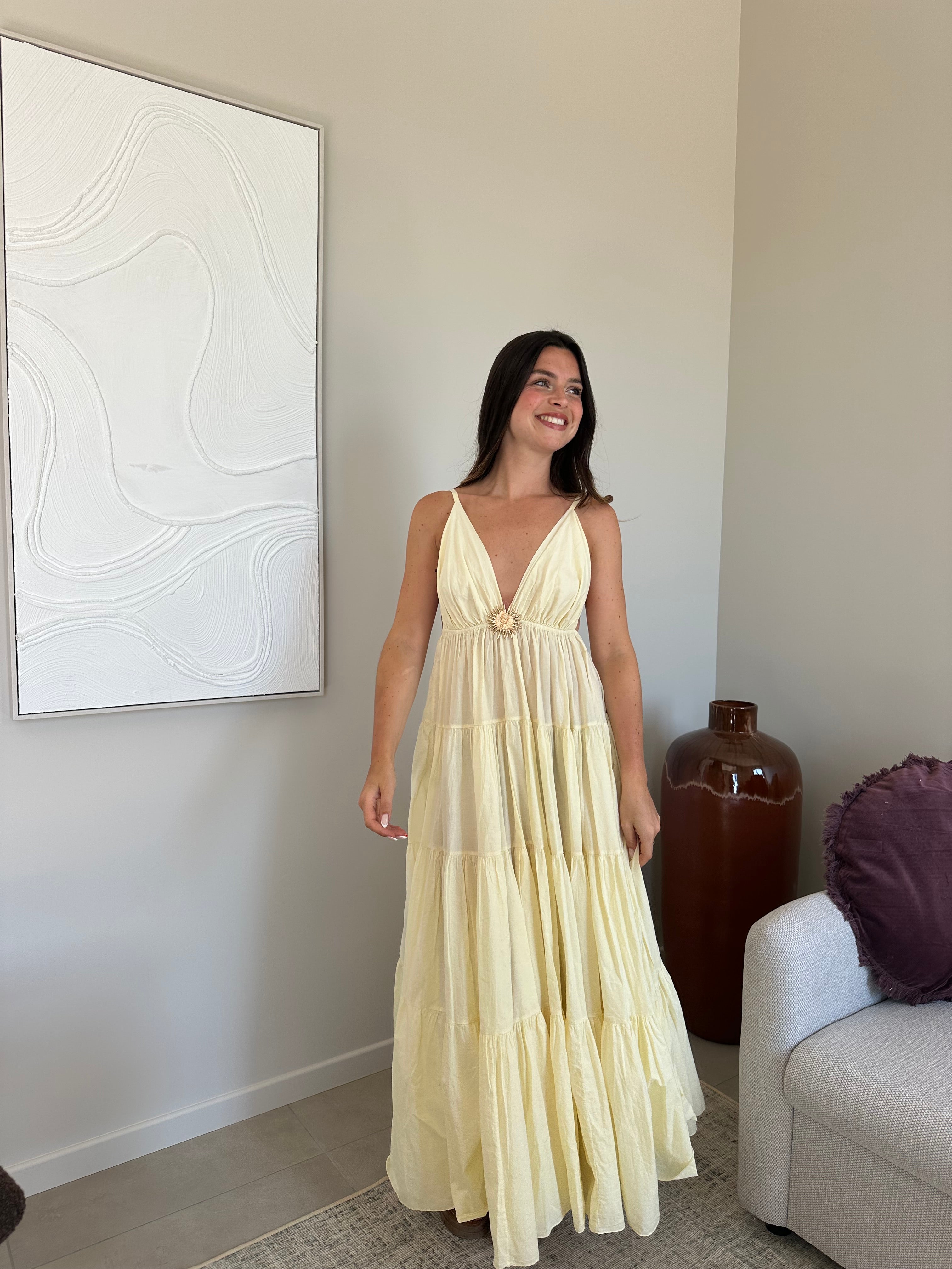 ROBE GALA JAUNE