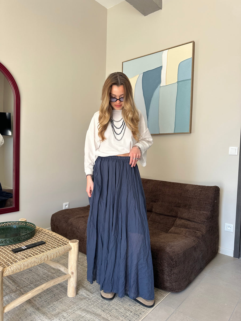 JUPE GLORY BLEUE MARINE