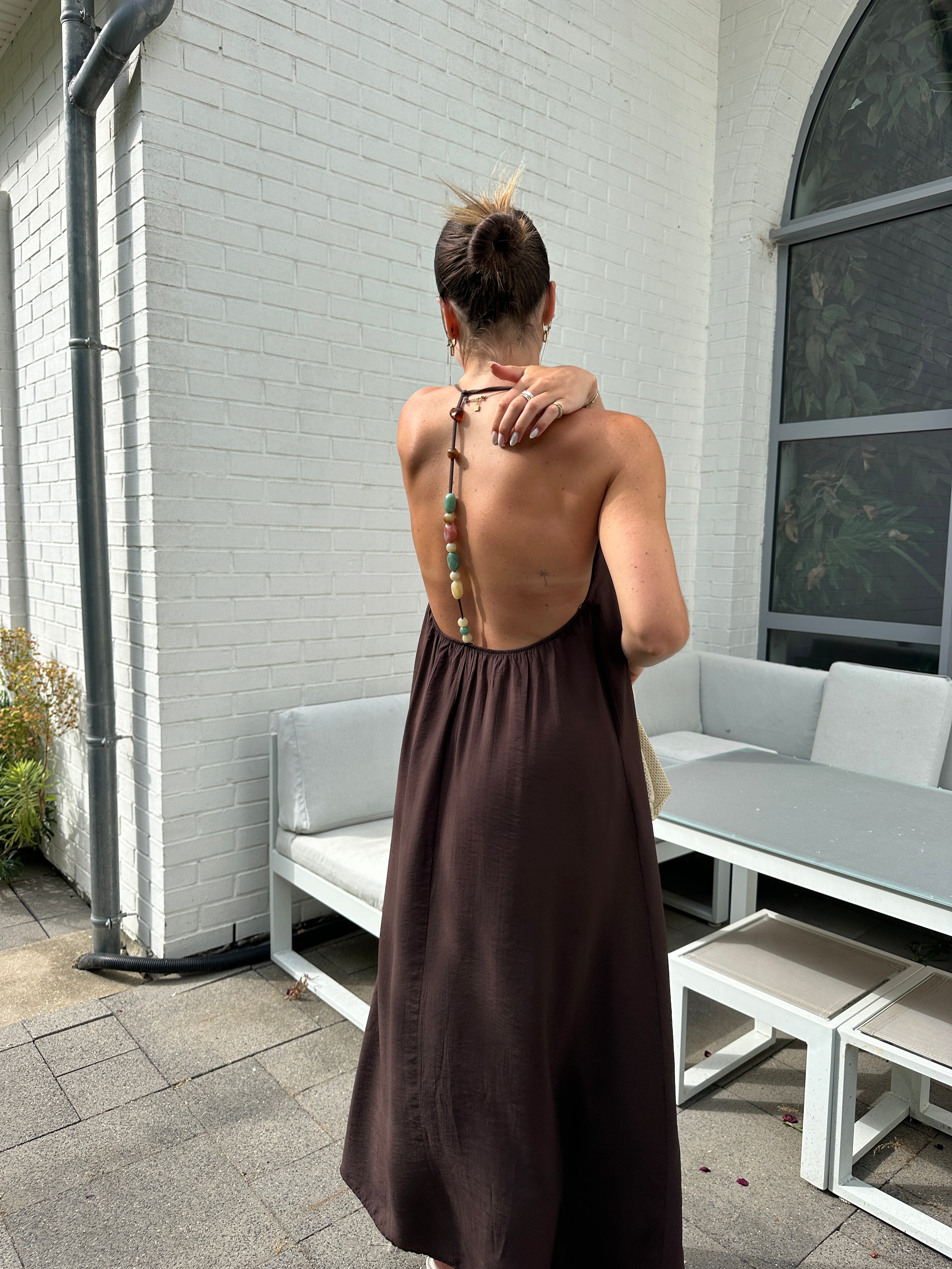 ROBE HALIMA MARRON