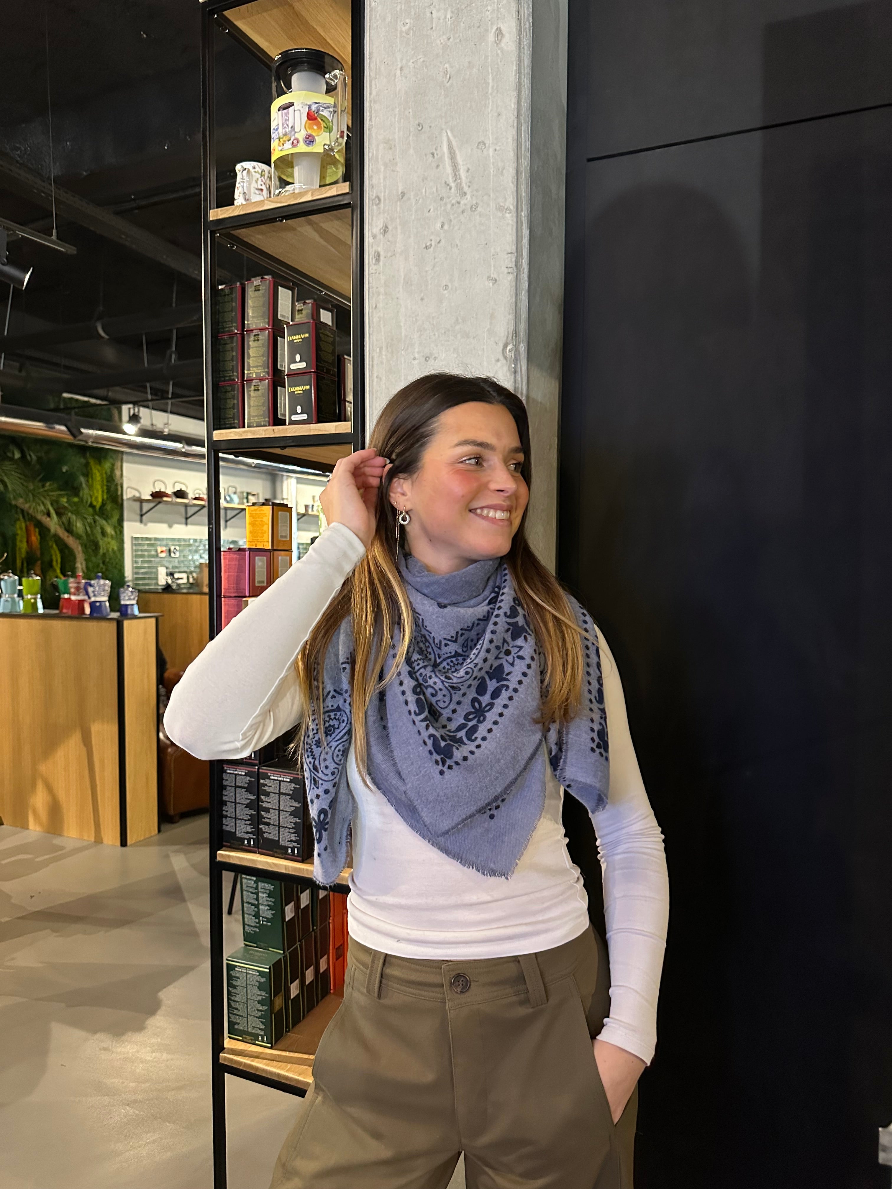 FOULARD BÉNÉDICTE BLEU