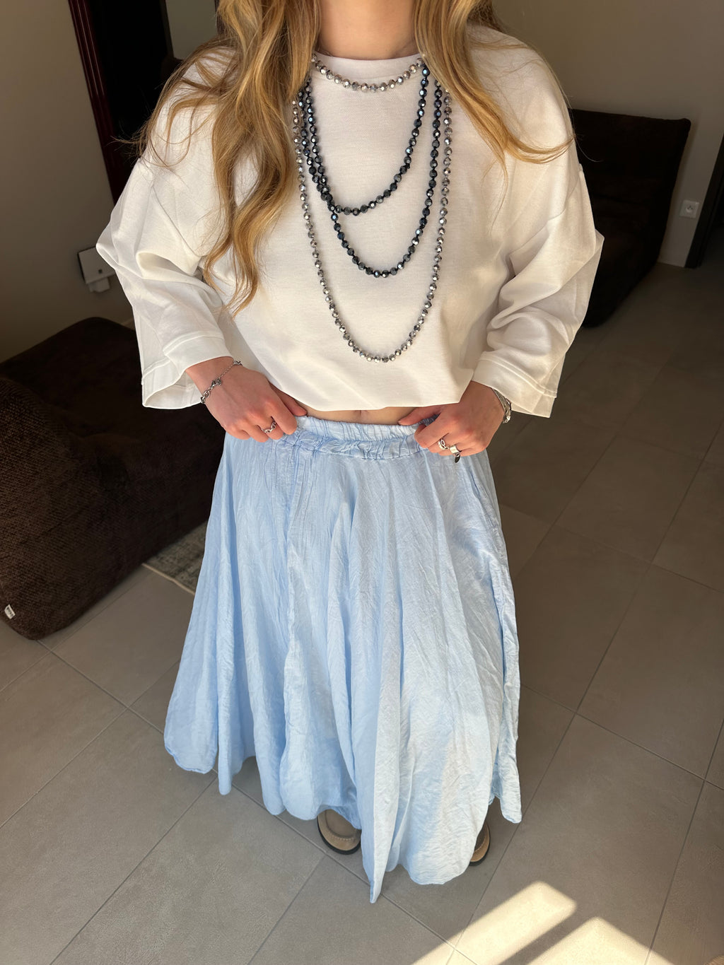 JUPE GLORY BLEUE CLAIR