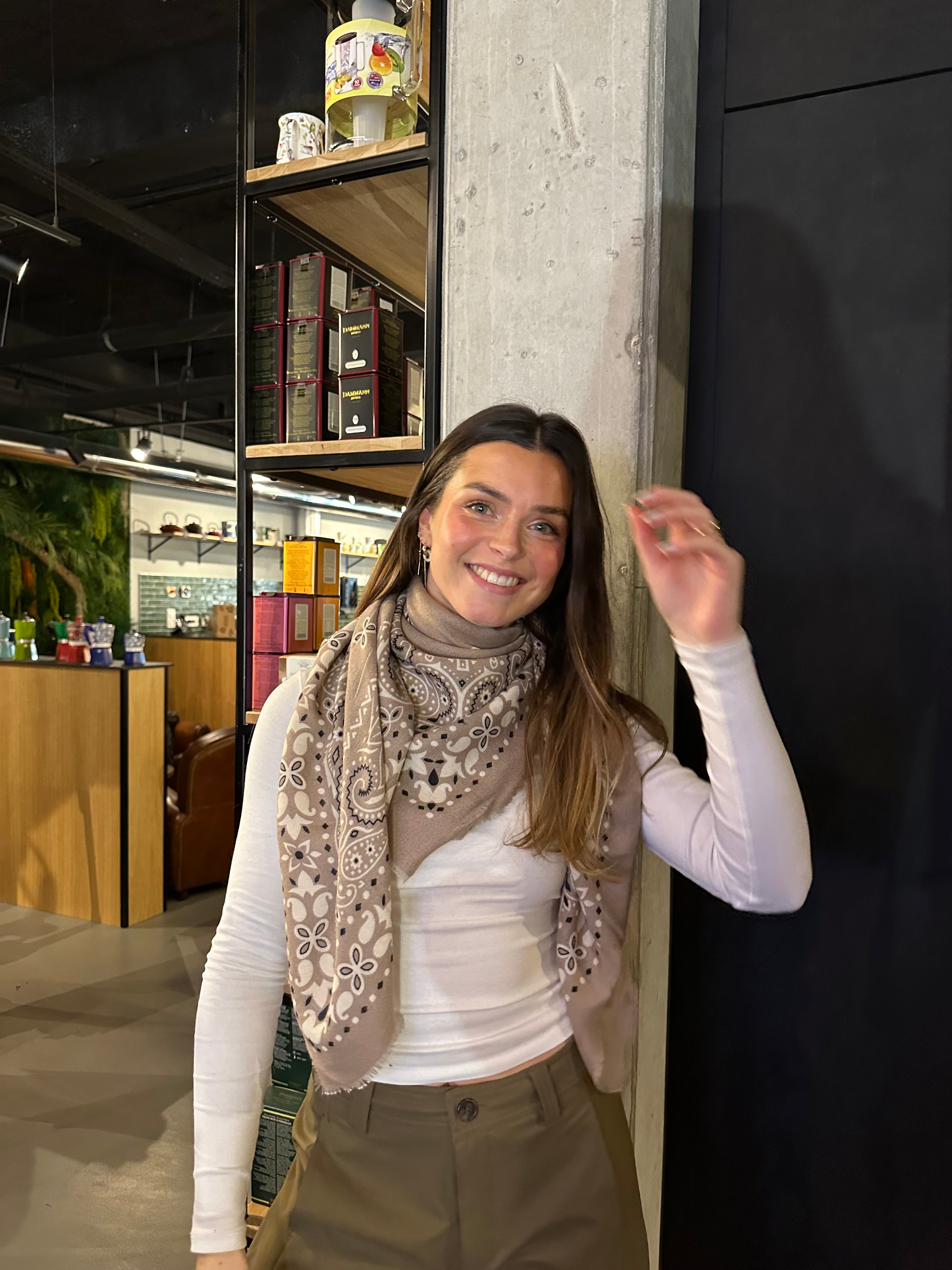 FOULARD BÉNÉDICTE MARRON CLAIR