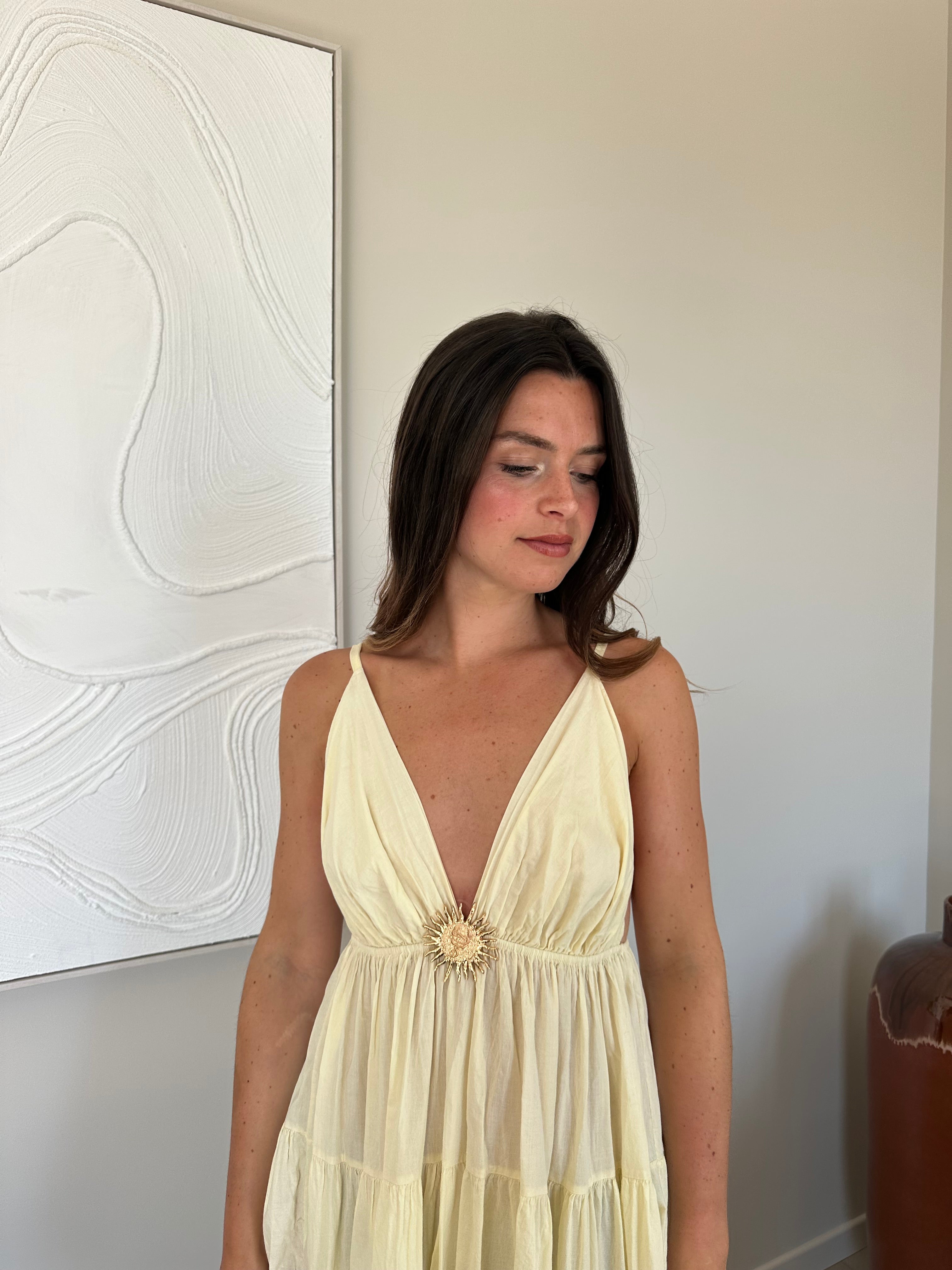 ROBE GALA JAUNE