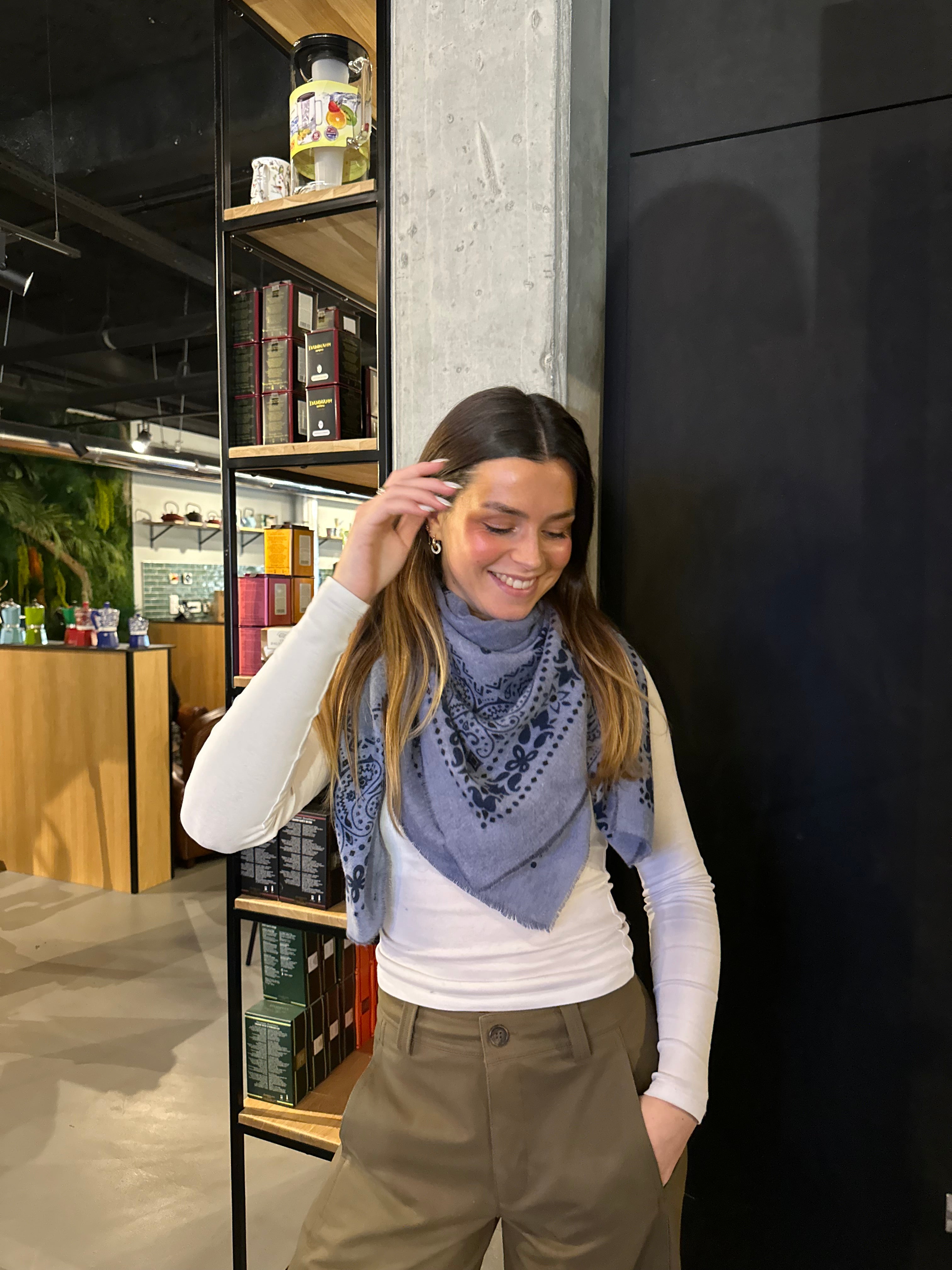 FOULARD BÉNÉDICTE BLEU