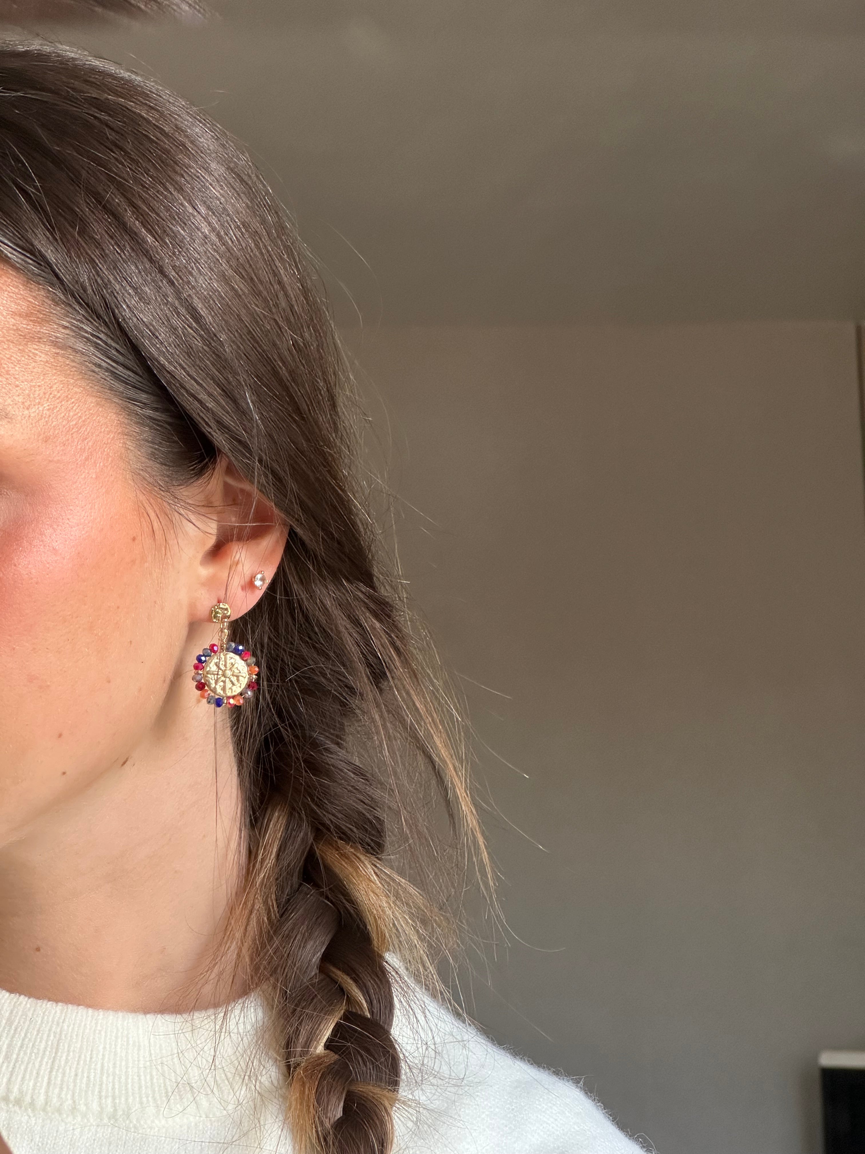 BOUCLES D'OREILLES FATNA MULTICOLORES