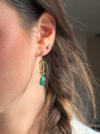 BOUCLES D'OREILLES FENDA VERTES