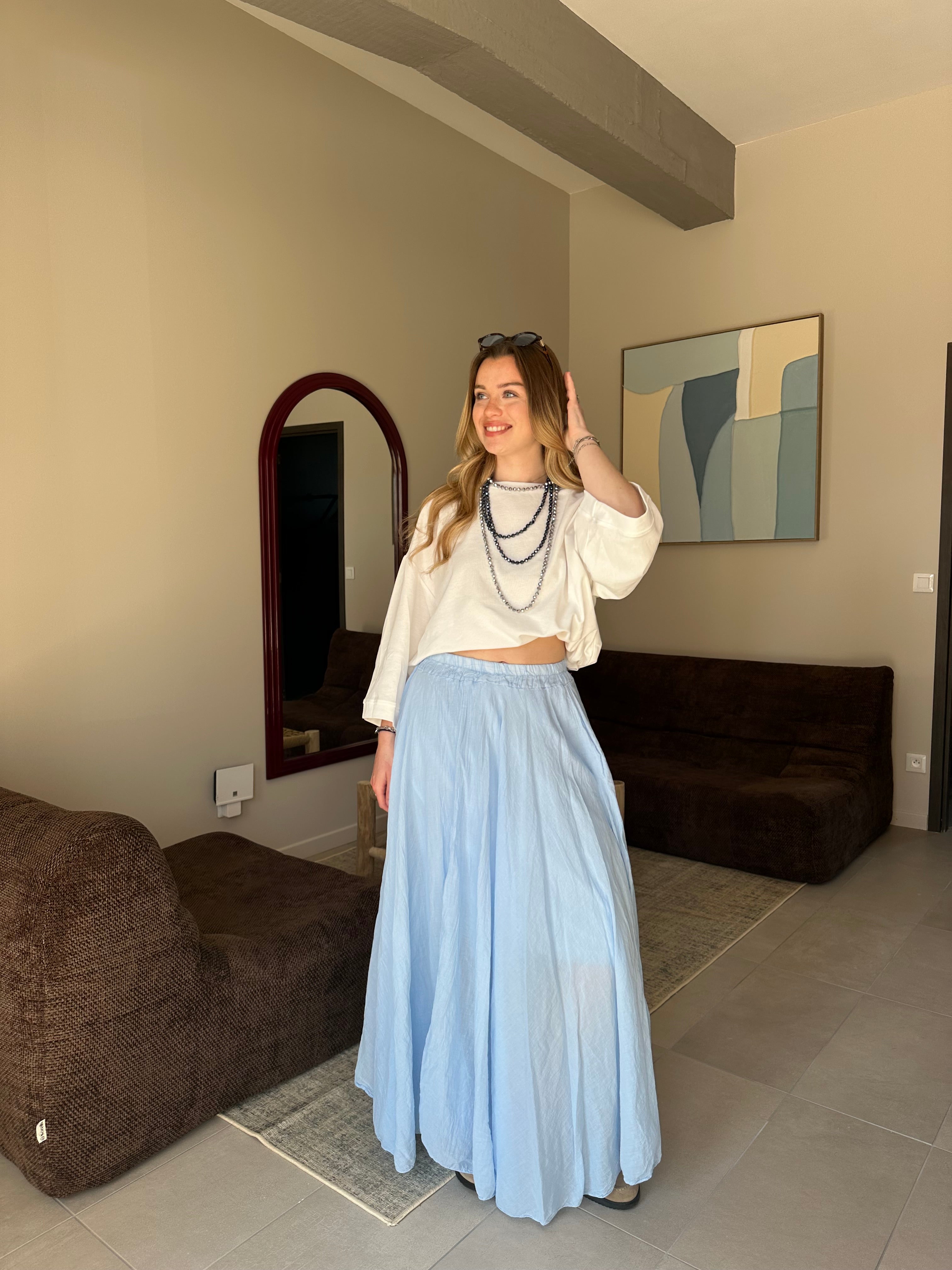 JUPE GLORY BLEUE CLAIR