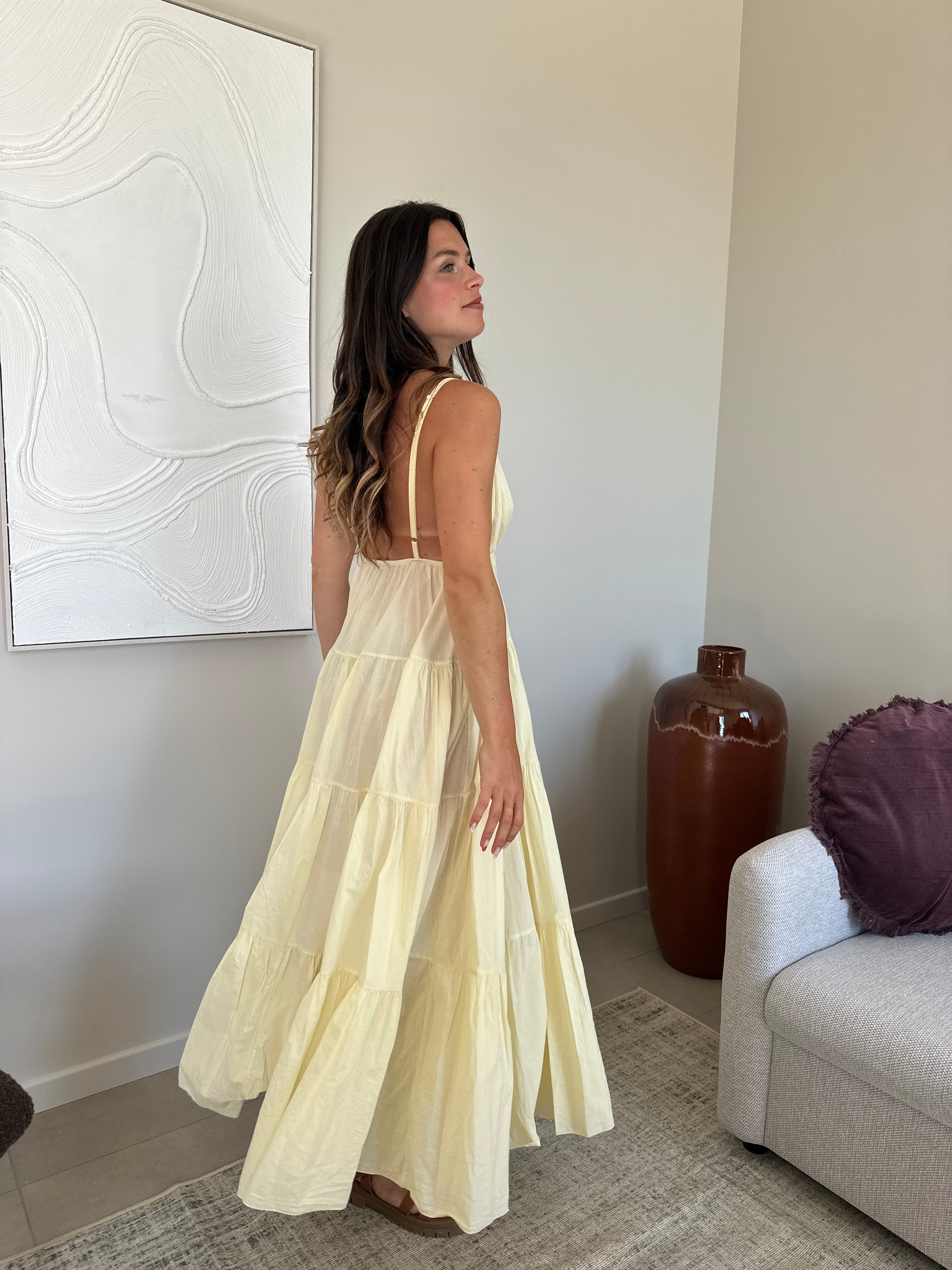 ROBE GALA JAUNE