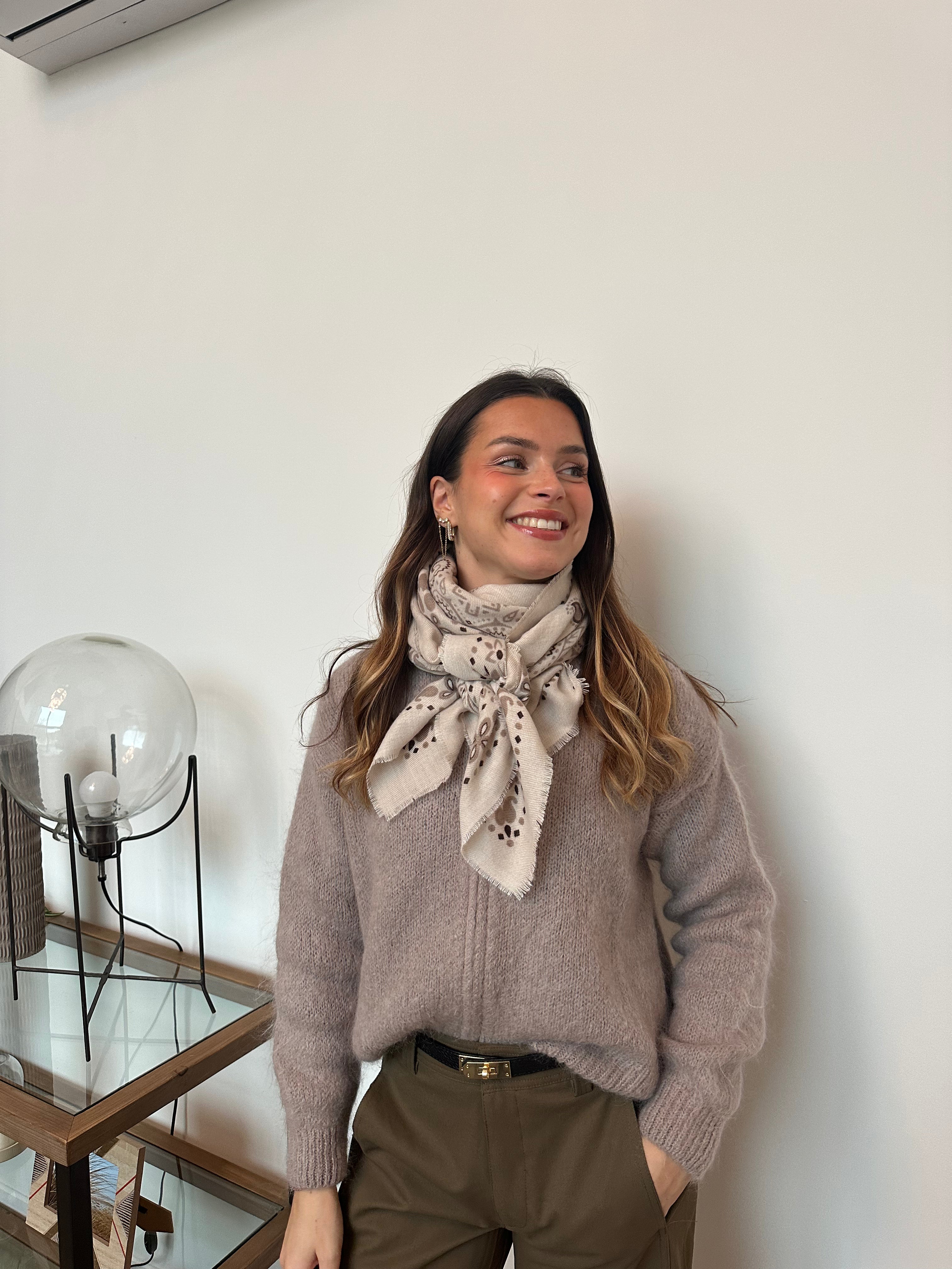 FOULARD BENEDICTE BEIGE