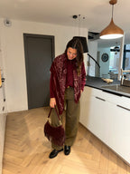 FOULARD BRUNE BORDEAUX