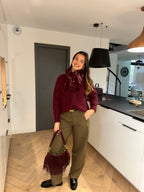 FOULARD BRUNE BORDEAUX