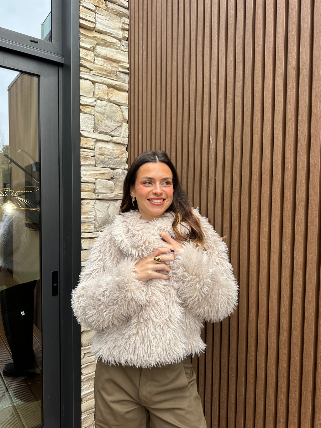 VESTE  FOURRURE BAILA BEIGE