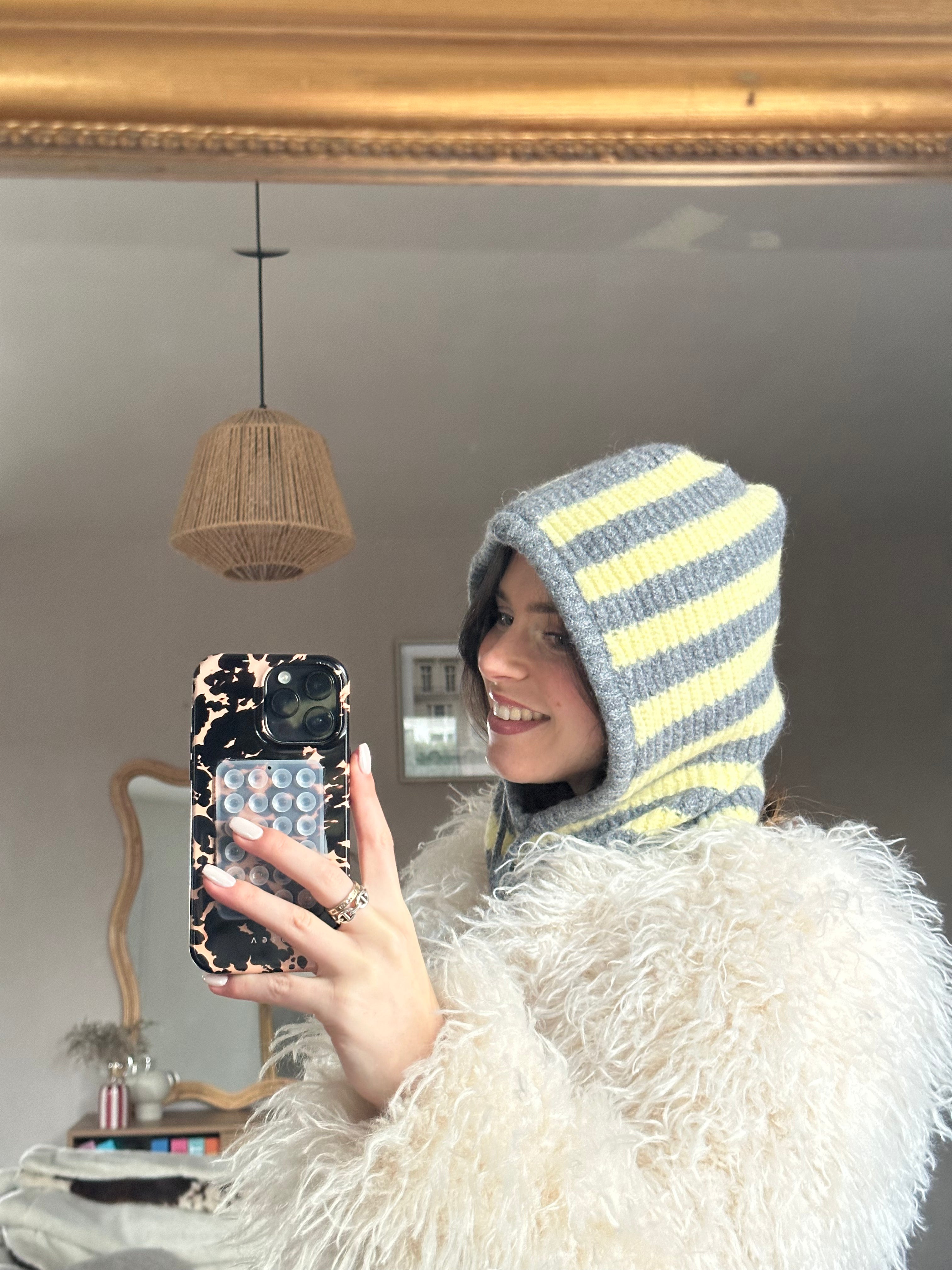 CAGOULE ELOISE RAYÉE JAUNE