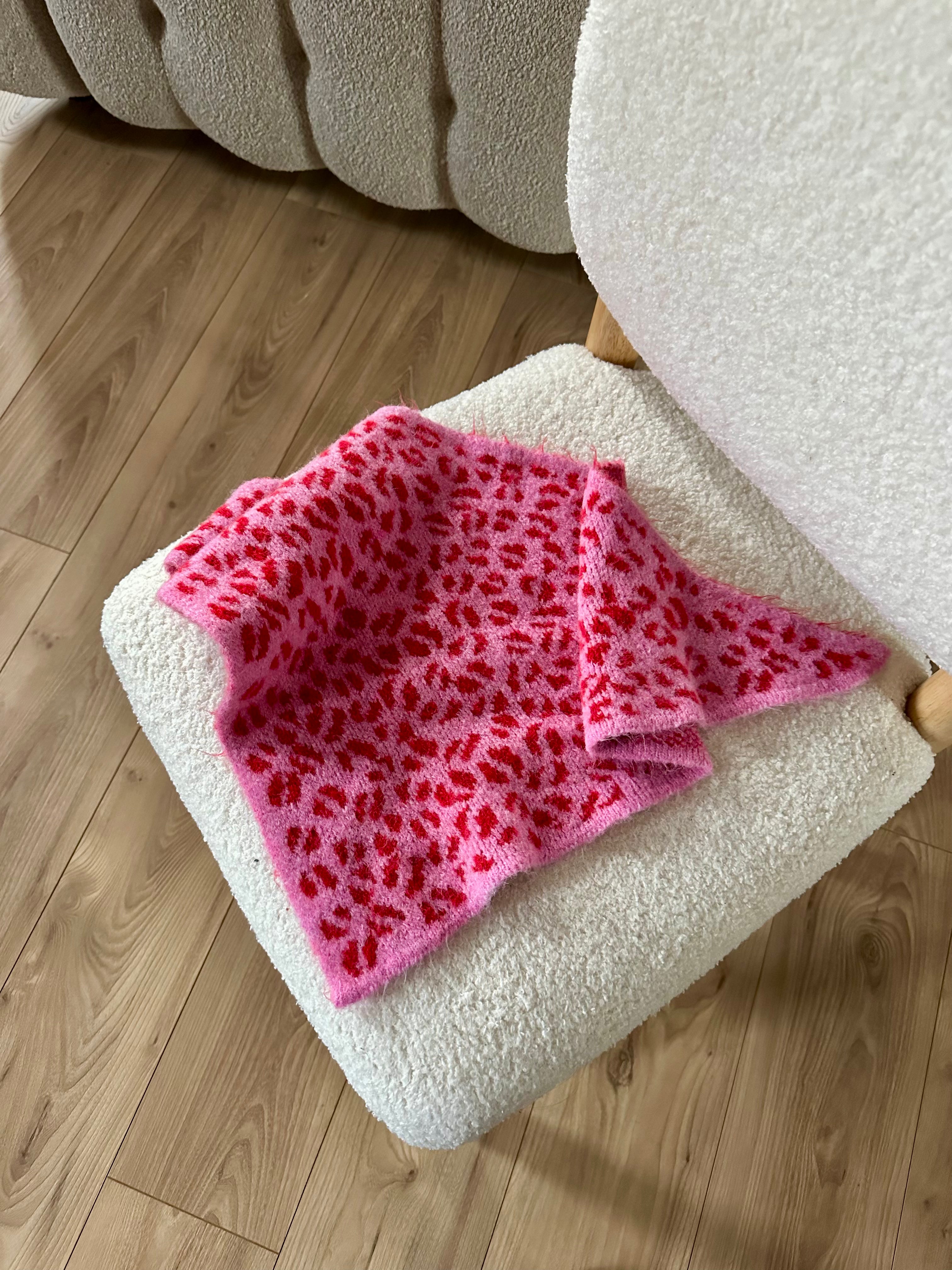 ELARA FOULARD LEOPARD ROSE