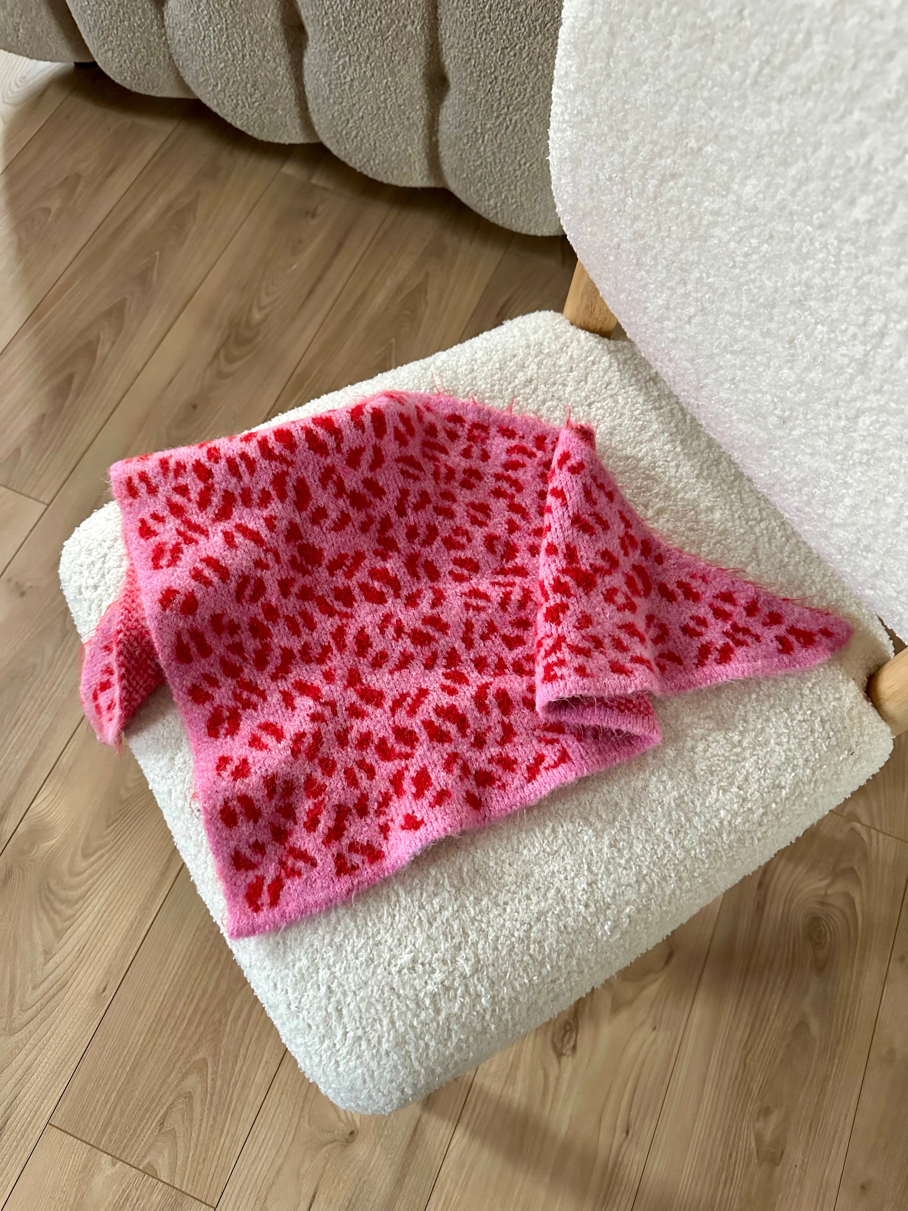 ELARA FOULARD LEOPARD ROSE