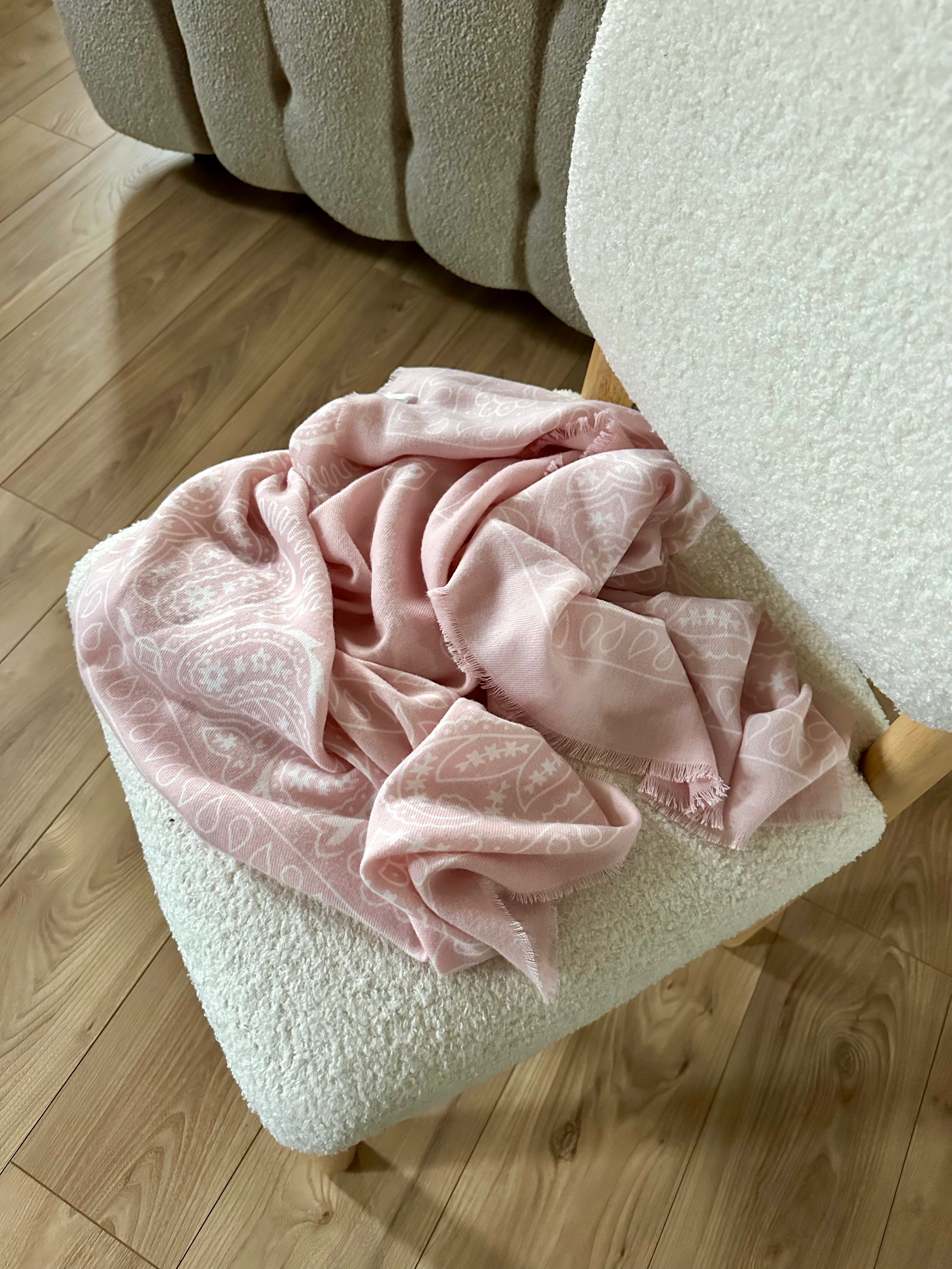 FOULARD BRUNE ROSE