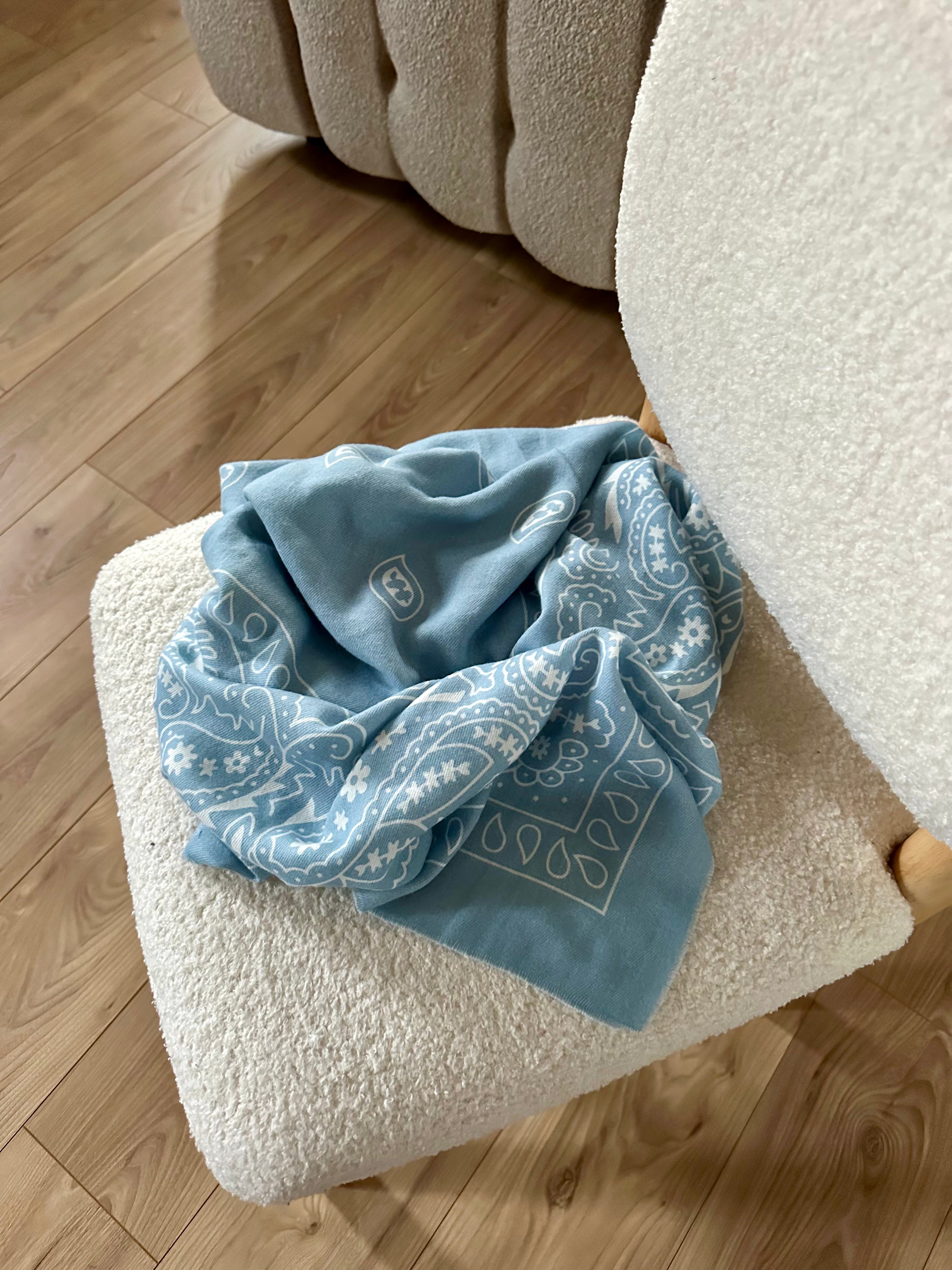FOULARD BRUNE BLEU
