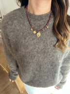 COLLIER BETAYA BORDEAUX