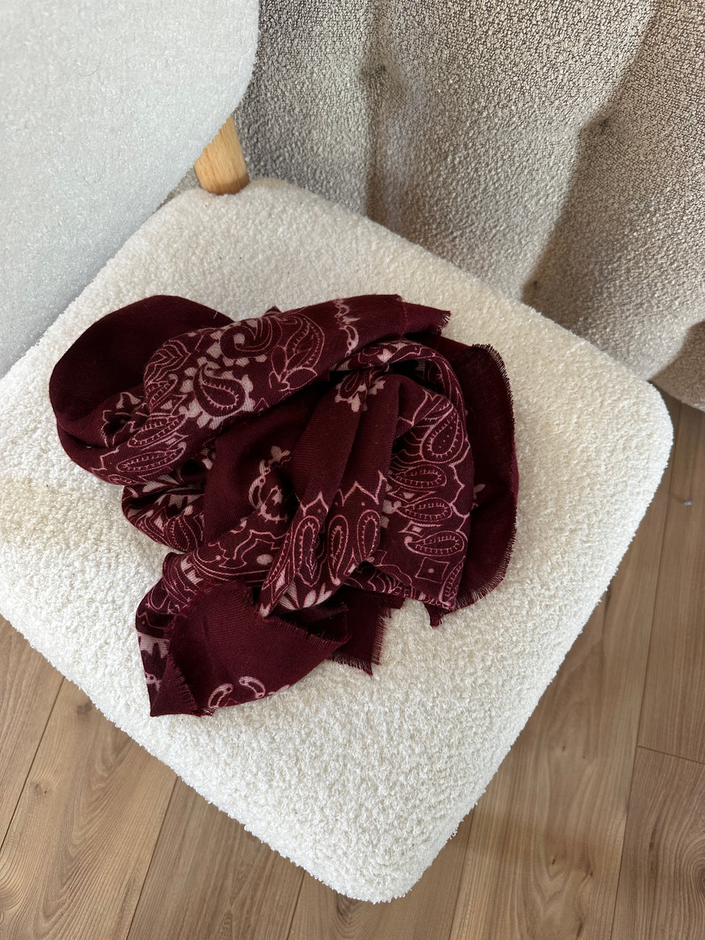 FOULARD BRUNE BORDEAUX