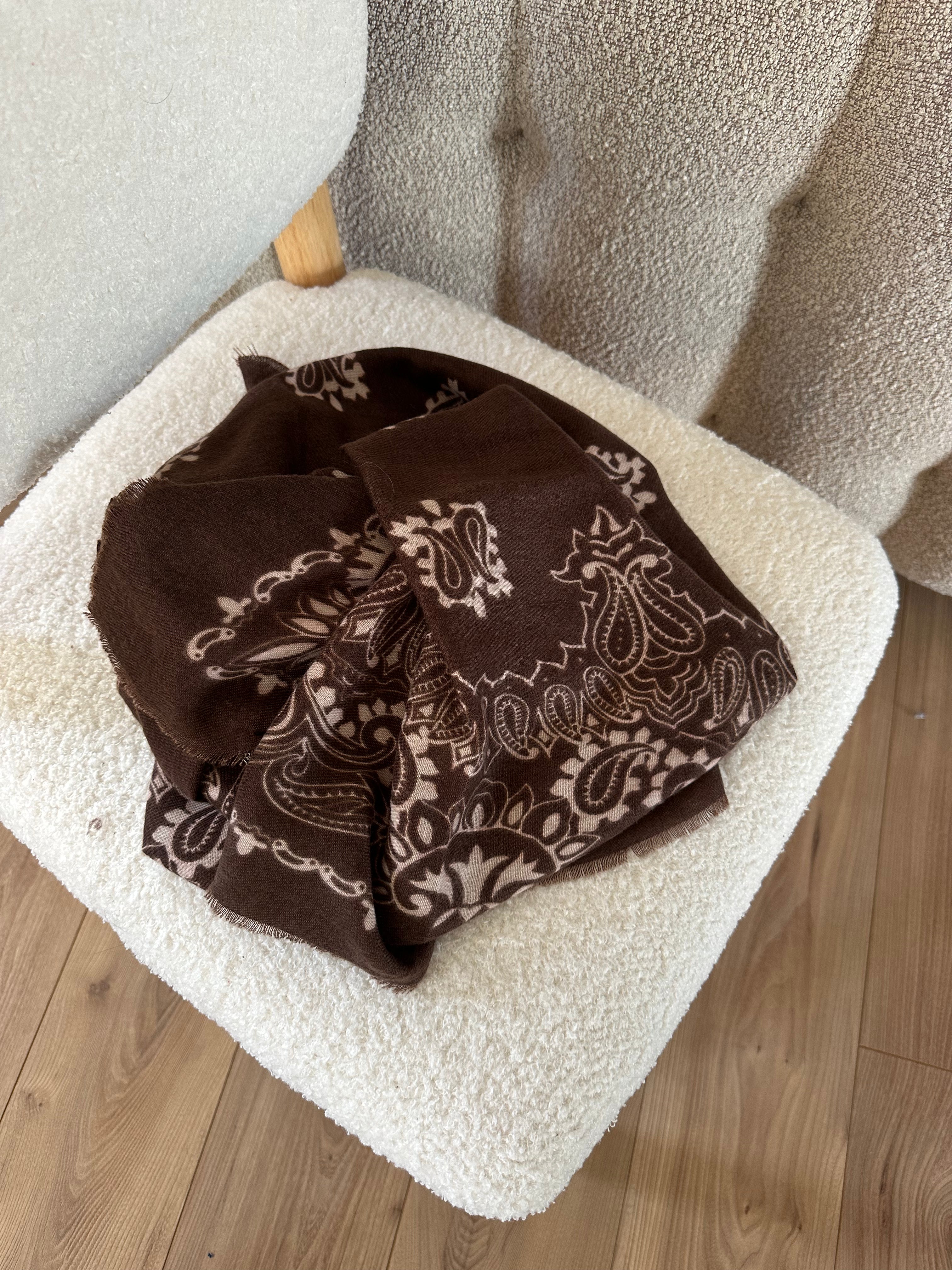 FOULARD BRUNE MARRON