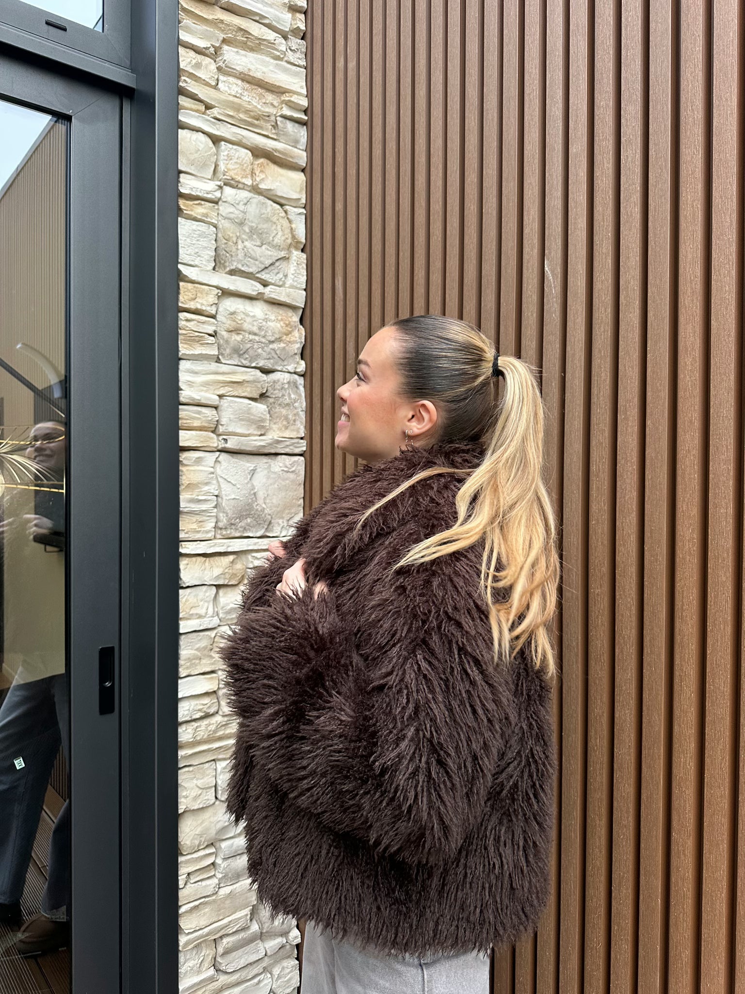 VESTE FOURRURE BAILA MARRON