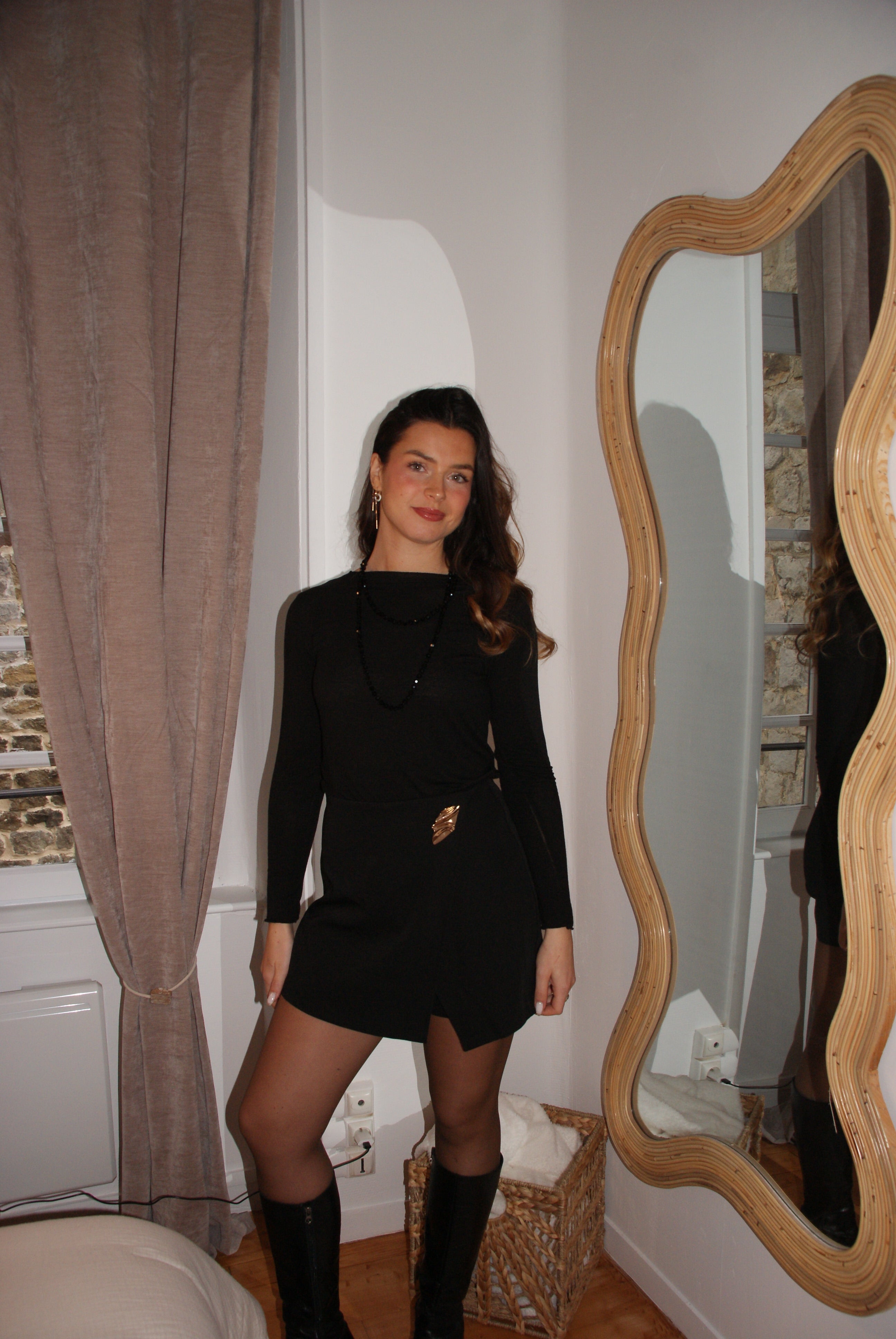 JUPE-SHORT CLAIRE NOIR