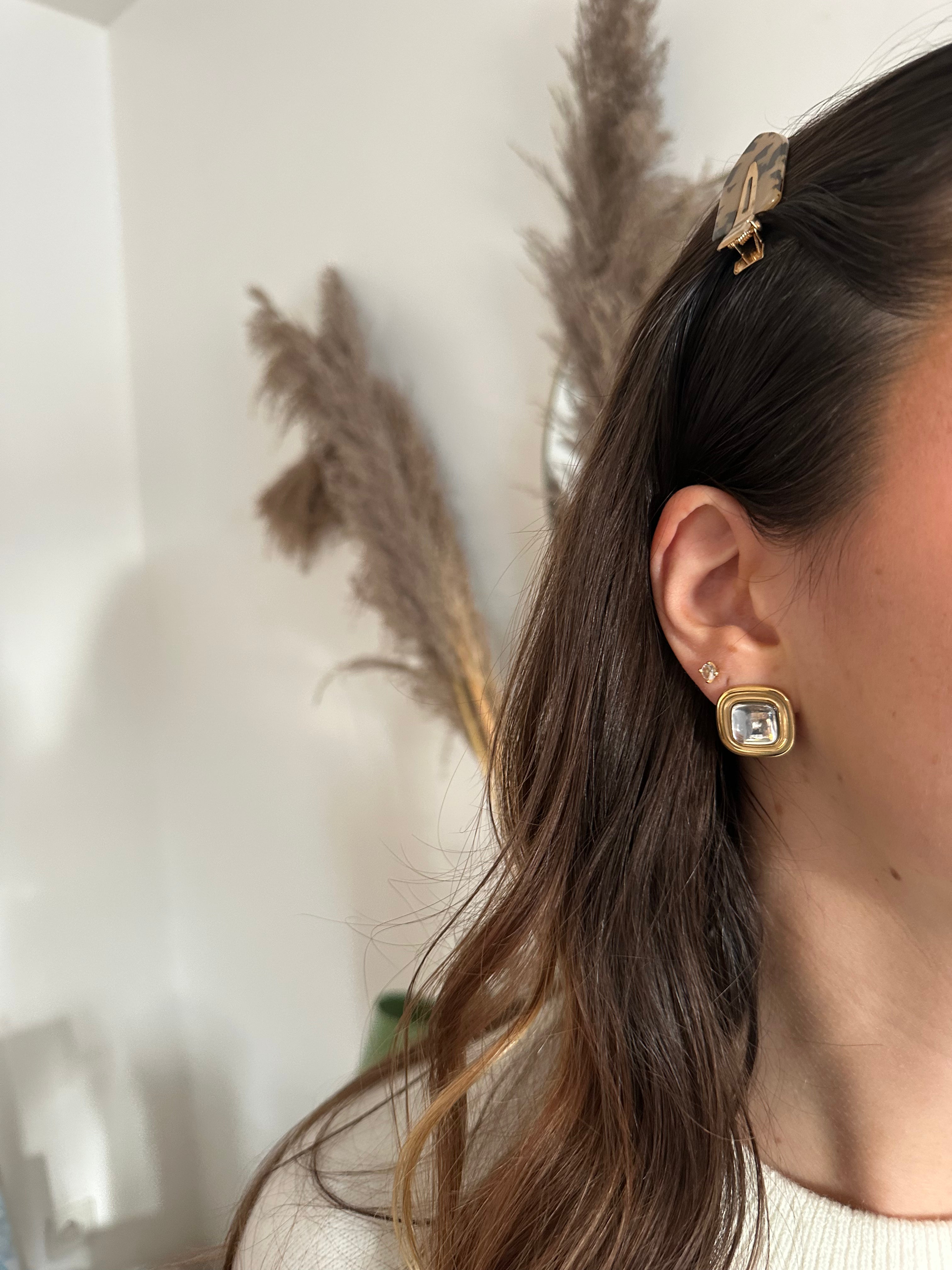 BOUCLES D'OREILLES CIANA GRISES