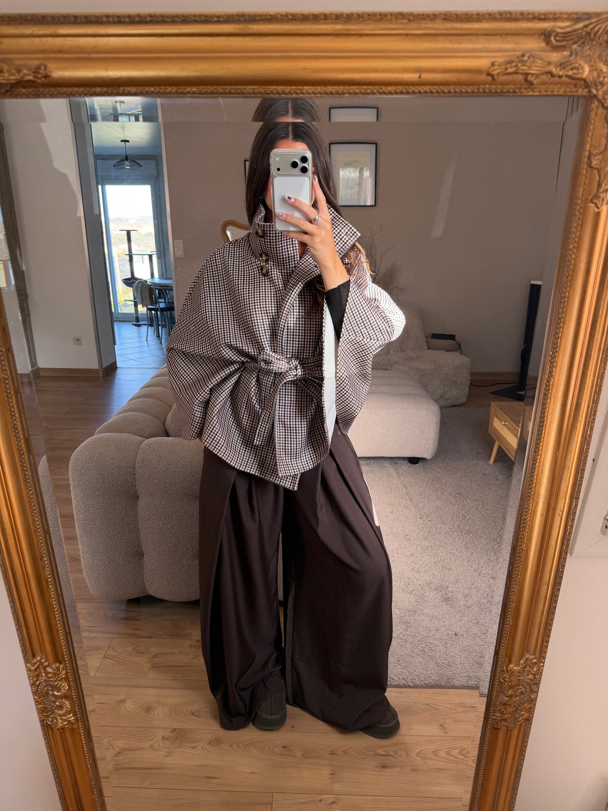 VESTE CAPE MARRON JULIETTE