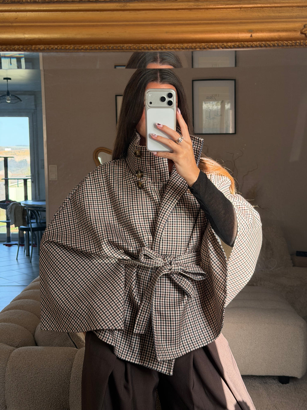 VESTE CAPE MARRON JULIETTE