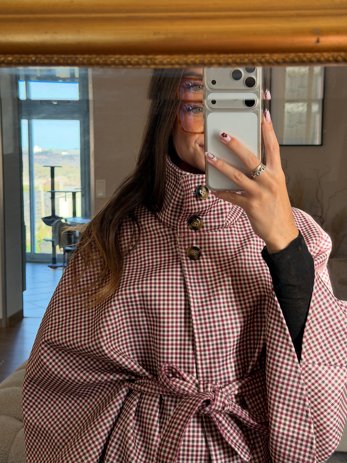 VESTE CAPE BORDEAUX JULIETTE